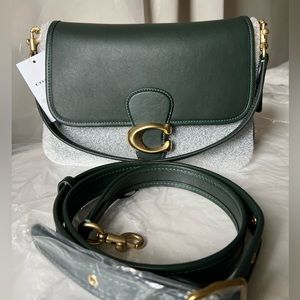 NWT Coach Soft Tabby Amazon Green w/ NWT Coach Cherry Charm